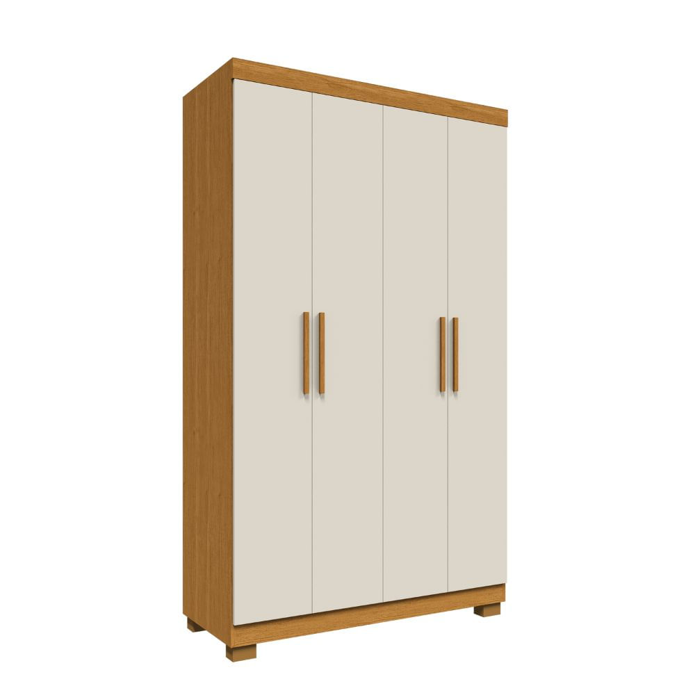 Guarda-roupa Lana Prime 4 Portas ACP Cinamomo/Off | Lojas Top